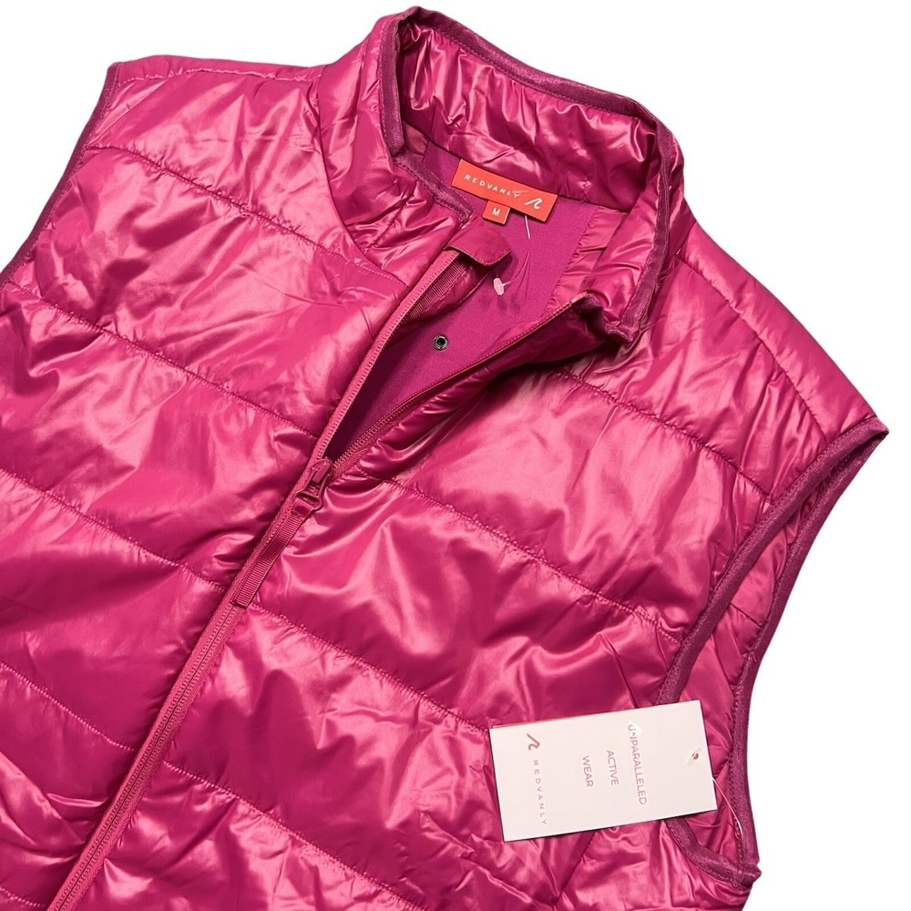 Redvanly Vest Sangria Bolton Golf Full Zip Mens Medium Performance Lightwarm New